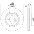 Jeu de 2 disques de frein avant HELLA 8DD 355 120-611 - Visuel 2