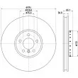 Disque de frein avant droit HELLA 8DD 355 120-711 - Visuel 1