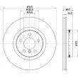 Jeu de 2 disques de frein arrière HELLA 8DD 355 120-801 - Visuel 1