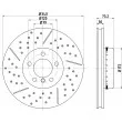 Jeu de 2 disques de frein avant HELLA 8DD 355 120-821 - Visuel 1