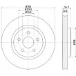 Jeu de 2 disques de frein avant HELLA 8DD 355 122-411 - Visuel 2