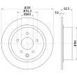 Jeu de 2 disques de frein arrière HELLA 8DD 355 122-421 - Visuel 2