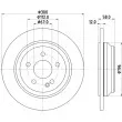 Jeu de 2 disques de frein arrière HELLA 8DD 355 122-441 - Visuel 1