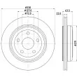 Jeu de 2 disques de frein arrière HELLA 8DD 355 122-511 - Visuel 2
