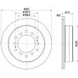 Jeu de 2 disques de frein arrière HELLA 8DD 355 122-711 - Visuel 1