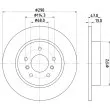 Jeu de 2 disques de frein arrière HELLA 8DD 355 122-771 - Visuel 2