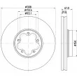 Jeu de 2 disques de frein avant HELLA 8DD 355 122-801 - Visuel 2