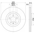 Jeu de 2 disques de frein avant HELLA 8DD 355 122-811 - Visuel 2