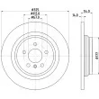 Jeu de 2 disques de frein arrière HELLA 8DD 355 122-861 - Visuel 1