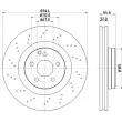 Jeu de 2 disques de frein avant HELLA 8DD 355 122-891 - Visuel 1