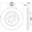 Jeu de 2 disques de frein avant HELLA 8DD 355 123-071 - Visuel 2