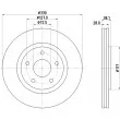 Jeu de 2 disques de frein avant HELLA 8DD 355 123-151 - Visuel 2
