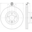 Disque de frein avant droit HELLA 8DD 355 123-211 - Visuel 1