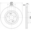 Jeu de 2 disques de frein avant HELLA 8DD 355 125-121 - Visuel 1