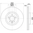 Jeu de 2 disques de frein avant HELLA 8DD 355 125-151 - Visuel 1