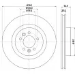 Jeu de 2 disques de frein avant HELLA 8DD 355 125-251 - Visuel 1