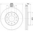 Jeu de 2 disques de frein avant HELLA 8DD 355 125-261 - Visuel 2