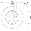 Jeu de 2 disques de frein arrière HELLA 8DD 355 125-311 - Visuel 1