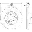 Jeu de 2 disques de frein avant HELLA 8DD 355 125-471 - Visuel 2