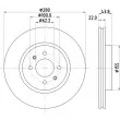 Jeu de 2 disques de frein avant HELLA 8DD 355 125-501 - Visuel 1