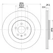 Jeu de 2 disques de frein arrière HELLA 8DD 355 125-551 - Visuel 1