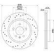 Jeu de 2 disques de frein arrière HELLA 8DD 355 126-391 - Visuel 1