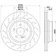 Jeu de 2 disques de frein arrière HELLA 8DD 355 126-401 - Visuel 1