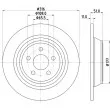 Jeu de 2 disques de frein arrière HELLA 8DD 355 126-551 - Visuel 2