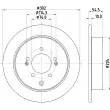Jeu de 2 disques de frein arrière HELLA 8DD 355 126-671 - Visuel 2