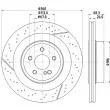 Jeu de 2 disques de frein arrière HELLA 8DD 355 126-871 - Visuel 2