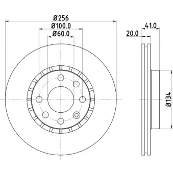 Jeu de 2 disques de frein avant HELLA 8DD 355 127-071
