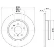 Jeu de 2 disques de frein arrière HELLA 8DD 355 127-111 - Visuel 1