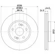 Jeu de 2 disques de frein avant HELLA 8DD 355 127-741 - Visuel 2