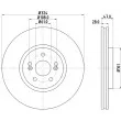 Jeu de 2 disques de frein avant HELLA 8DD 355 127-891 - Visuel 2