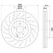 Jeu de 2 disques de frein avant HELLA 8DD 355 127-961 - Visuel 1