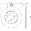 Jeu de 2 disques de frein avant HELLA 8DD 355 128-481 - Visuel 1
