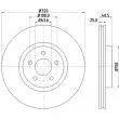 Jeu de 2 disques de frein avant HELLA 8DD 355 128-541 - Visuel 2