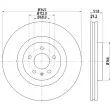 Jeu de 2 disques de frein avant HELLA 8DD 355 128-731 - Visuel 1