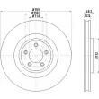 Jeu de 2 disques de frein avant HELLA 8DD 355 129-071 - Visuel 1