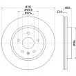 Jeu de 2 disques de frein arrière HELLA 8DD 355 129-101 - Visuel 1