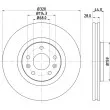 Jeu de 2 disques de frein avant HELLA 8DD 355 129-111 - Visuel 1