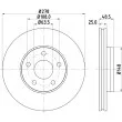 Jeu de 2 disques de frein avant HELLA 8DD 355 129-361 - Visuel 1