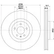 Jeu de 2 disques de frein avant HELLA 8DD 355 129-371 - Visuel 2