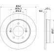 Jeu de 2 disques de frein arrière HELLA 8DD 355 129-451 - Visuel 2