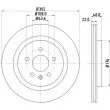 Jeu de 2 disques de frein arrière HELLA 8DD 355 129-551 - Visuel 2