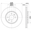 Jeu de 2 disques de frein avant HELLA 8DD 355 129-611 - Visuel 2