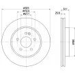 Jeu de 2 disques de frein avant HELLA 8DD 355 129-751 - Visuel 1