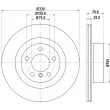 Jeu de 2 disques de frein arrière HELLA 8DD 355 129-811 - Visuel 2