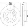 Jeu de 2 disques de frein avant HELLA 8DD 355 129-861 - Visuel 1