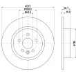 Jeu de 2 disques de frein arrière HELLA 8DD 355 131-851 - Visuel 1